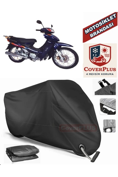 MotoEN Black Lock Compatible Mondial 110 ft Motor Tarpaulin Motorcycle Tarpau...