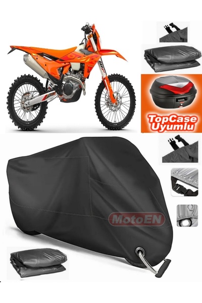 MotoEN قفل أسود متوافق مع KTM 450 EXC-F ستة أيام من القماش المشمع Topcase الخ...