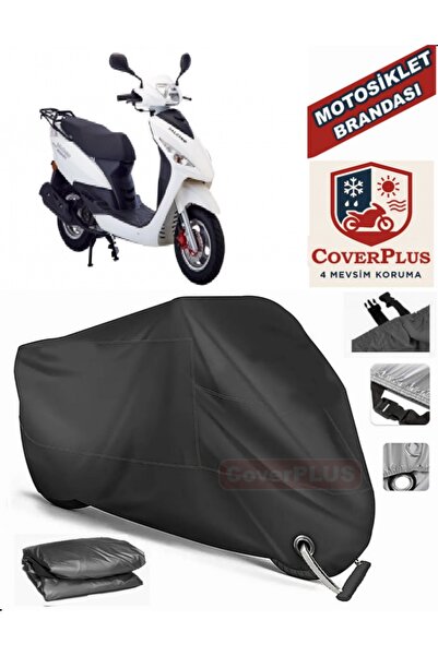 MotoEN Black Lock Compatible Salcano Astro 100 Motor Tarpaulin Motorcycle Tar...