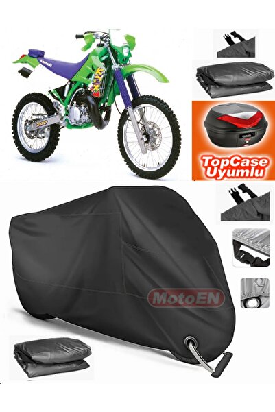 MotoEN Black Lock Compatible Kawasaki Kdx 200 Tarpaulin Topcase Rear Bag Comp...