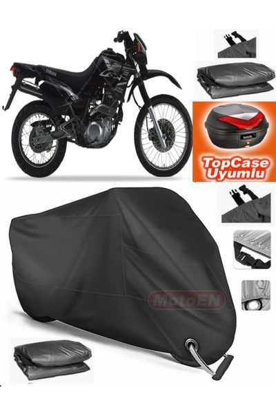 MotoEN Black Lock Compatible Yamaha Xt 600 Tarpaulin Topcase Rear Bag Compati...