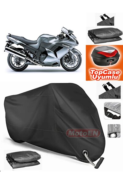 MotoEN قفل أسود متوافق مع Kawasaki ZZR 1400 ABS القماش المشمع Topcase الخلفي ...