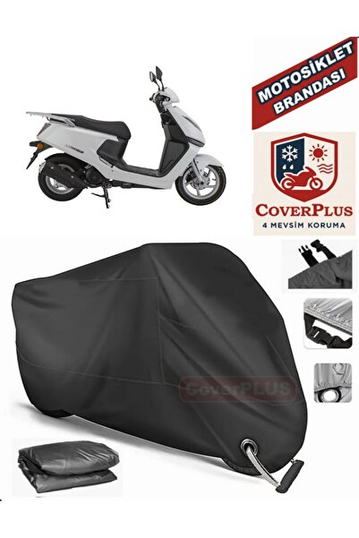 MotoEN قفل أسود متوافق مع Mondial 125 Lavinia Motor Tarpaulin دراجة نارية قما...