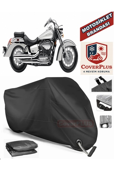 MotoEN Black Lock Compatible Honda Vt 750 C Shadow Engine Tarpaulin Motorcycl...