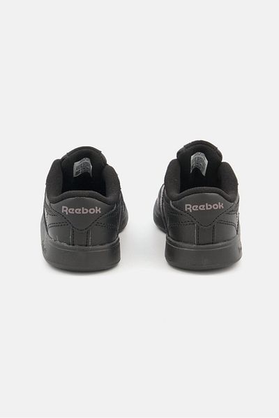 Reebok حذاء تنس برباط للأولاد الصغار من نادي C، أسود