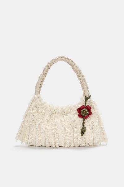 Pull & Bear Embellished shopper bag with fringing