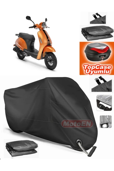 MotoEN قفل أسود متوافق مع Kuba Blueberry Tarpaulin Topcase الخلفي المتوافق مع...