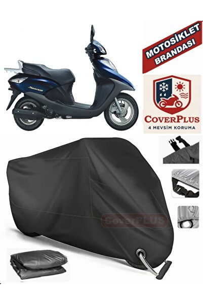 MotoEN Black Lock Compatible Honda Spacy 110 Motor Tarpaulin Motorcycle Tarpa...