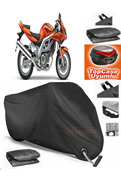MotoEN قفل أسود متوافق مع سوزوكي SV650S القماش المشمع Topcase الخلفي حقيبة مت...