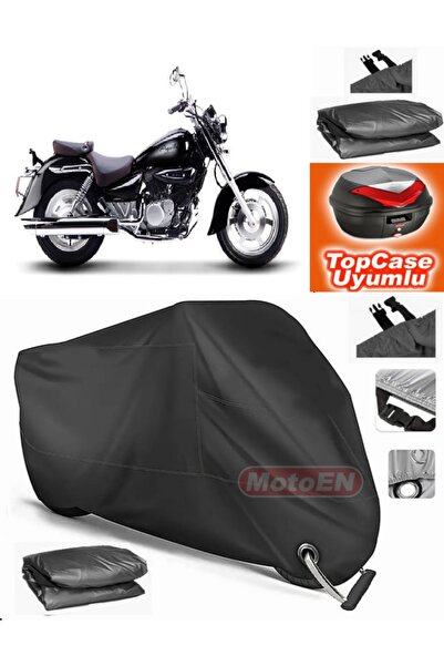 MotoEN Black Lock Compatible Hyosung Gv 250 Tarpaulin Topcase Rear Bag Compat...