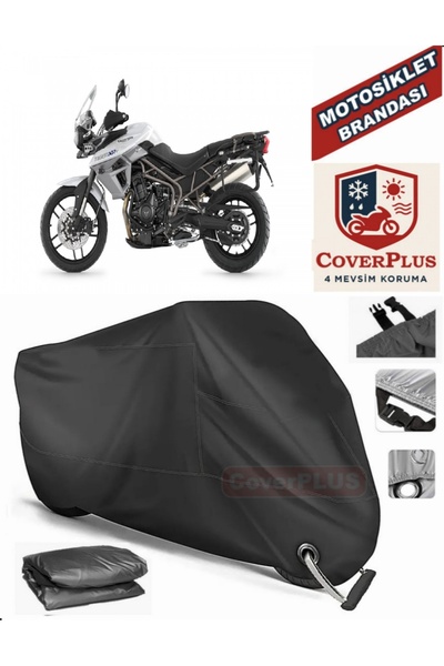 MotoEN Black Lock Compatible Triumph Tiger 800 Xrt Motor Tarpaulin Motorcycle...