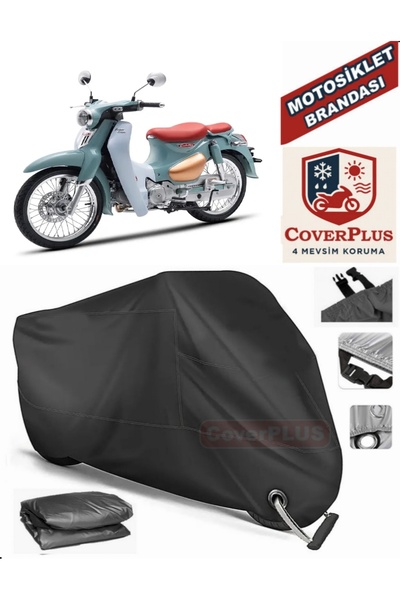 MotoEN Black Lock Compatible Kamax Cub Pro 125 Motor Tarpaulin Motorcycle Tar...