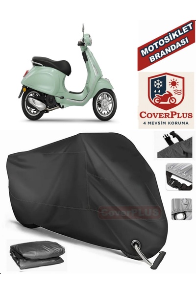 MotoEN قفل أسود متوافق مع فيسبا بريمافيرا 125 موتور قماش القنب دراجة نارية ال...