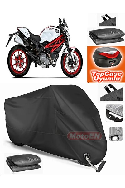 MotoEN قفل أسود متوافق مع Ducati Monster 796 Canvas Topcase Rear Bag متوافق م...
