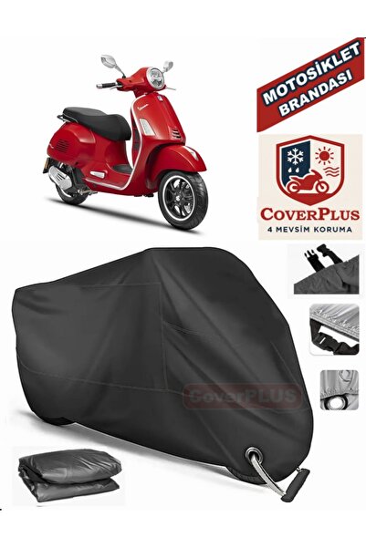 MotoEN Black Lock Compatible Vespa Gts 150 Abs Motor Tarpaulin Motorcycle Tar...