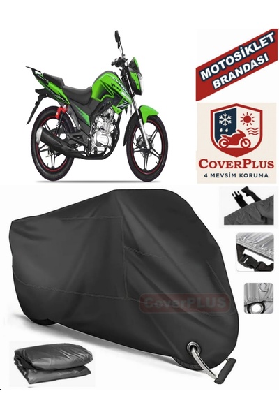 MotoEN Black Lock Compatible Yuki Drag 170 Motor Tarpaulin Motorcycle Tarpaul...