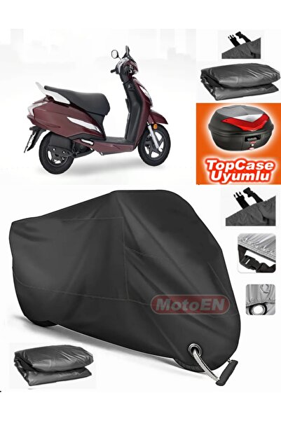 MotoEN قفل أسود متوافق مع Honda Activa 100 من القماش المشمع Topcase الخلفي ال...