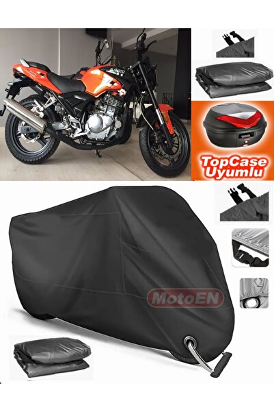 MotoEN Black Lock Compatible Bumoto/Jinling Ventura F250Cc Tarpaulin Topcase ...