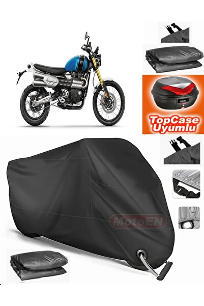 MotoEN قفل أسود متوافق مع Triumph Scrambler 1200 XE قماش القنب Topcase الخلفي...