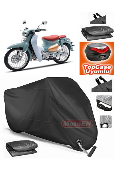 MotoEN قفل أسود متوافق مع KAMAX Cub Pro 125 قماش القنب Topcase الخلفي حقيبة م...