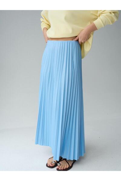 Coral Piliseli Etek Bebe Mavi