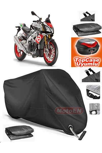 MotoEN قفل أسود متوافق مع Aprilia Tuono V4 1100 Factory القماش المشمع Topcase...