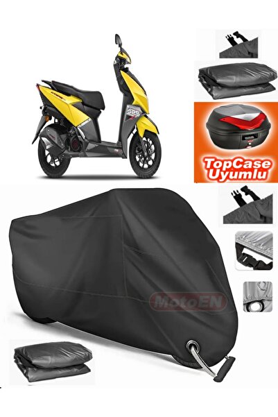 MotoEN Black Lock Compatible Tvs Ntorq 125 Tarpaulin Topcase Rear Bag Compati...
