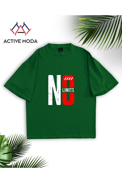 ACTIVE MODA -Men's Short Sleeve No Printed Tshirt Large Size Oversize Cotton Fabric