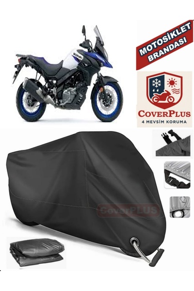 MotoEN قفل أسود متوافق مع سوزوكي V-Strom 650 XT ABS موتور القماش المشمع للدرا...