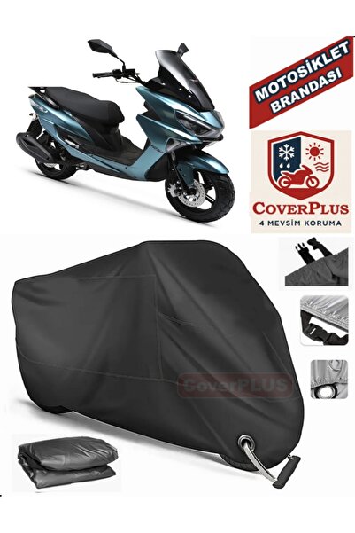 MotoEN Siyah Kilit Uyumlu Rks Newlight 125 Pro Motor Brandası Motosiklet Branda Örtü Çadır