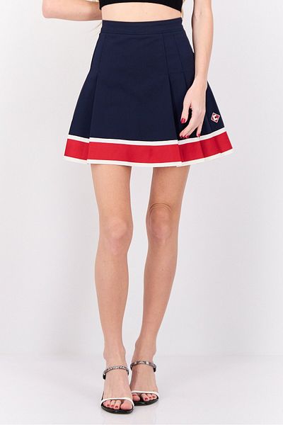 Esprit Women Brand Logo Mini Skirt, Navy
