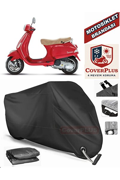 MotoEN Black Lock Compatible Vespa Lx 125 Motor Tarpaulin Motorcycle Tarpauli...