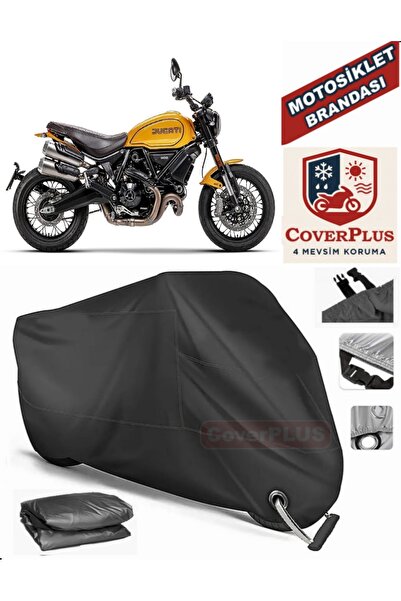 MotoEN Black Lock Compatible Ducati Scrambler 1100 Pro Motor Tarpaulin Motorc...