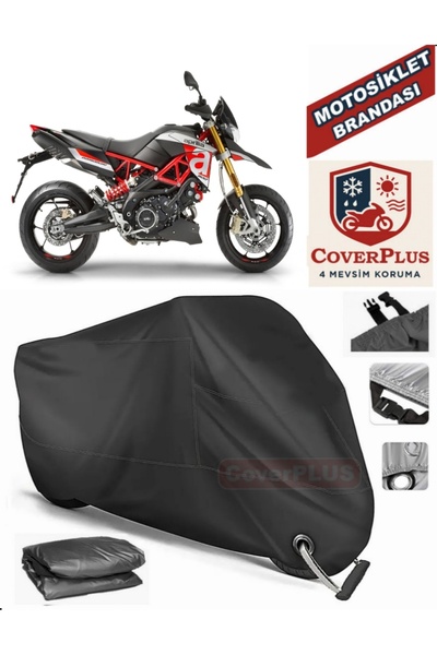 MotoEN Black Lock Compatible Aprilia Dorsoduro Motor Tarpaulin Motorcycle Tar...