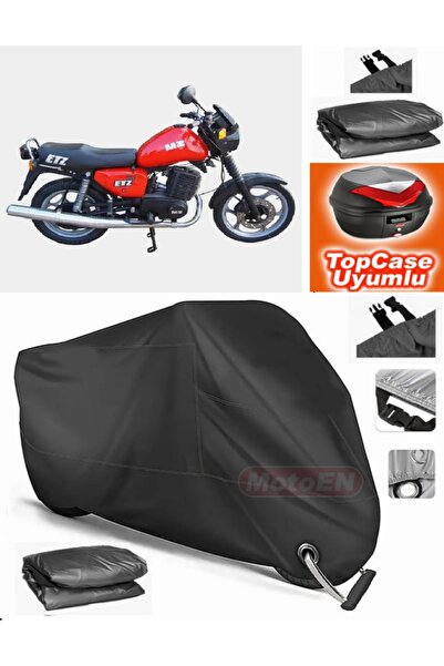 MotoEN Black Lock Compatible Mz Etz 301 Tarpaulin Topcase Rear Bag Compatible...