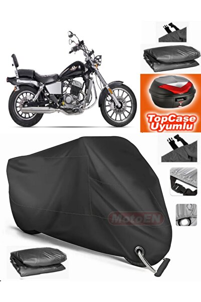 MotoEN قفل أسود متوافق مع Regal Raptor Classic 125 من القماش المشمع Topcase ا...