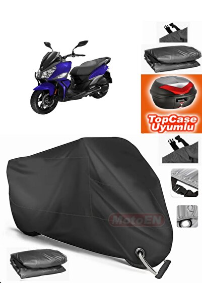 MotoEN Black Lock Compatible Sym Jet 14 Tarpaulin Topcase Back Bag Compatible...