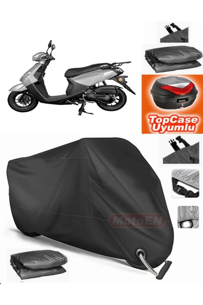 MotoEN Black Lock Compatible Volta Vsx Tarpaulin Topcase Back Bag Compatible ...
