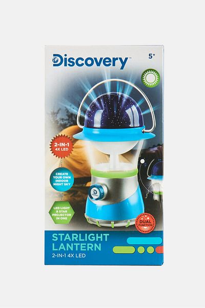 Discovery Channel 2 in1 4x Led Starlight Lantern, Blue
