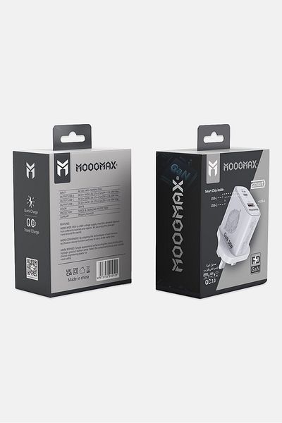 MOOGMAX شاحن منزلي MX2، أبيض