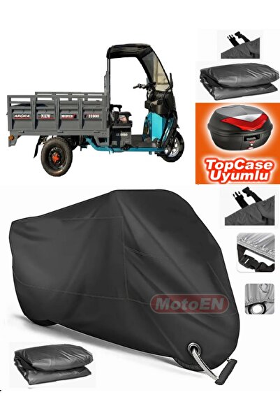 MotoEN قفل أسود متوافق مع Arora AR 150-5 غطاء خلفي من القماش المشمع للشحن متو...