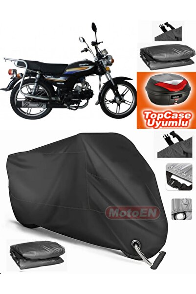 MotoEN Black Lock Compatible King Motor Kr-100-7 Tarpaulin Topcase Back Bag C...