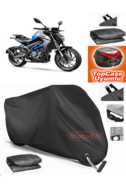 MotoEN قفل أسود متوافق مع CF Moto 250NK قماش القنب Topcase الخلفي حقيبة متواف...