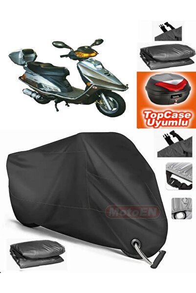 MotoEN Black Lock Compatible Mondial 125 Mt Tarpaulin Topcase Rear Bag Compat...