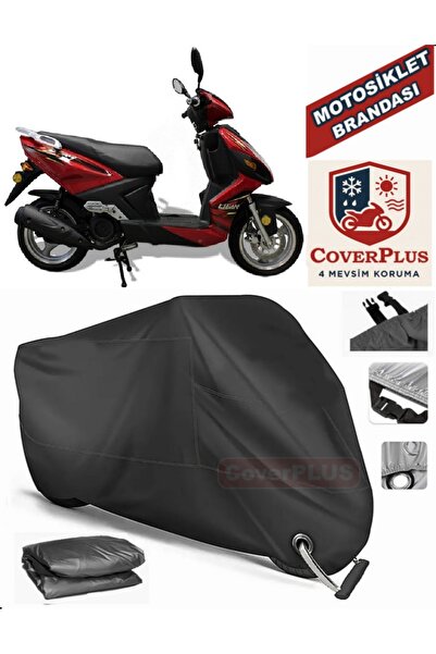 MotoEN Black Lock Compatible Lifan Lf125T-26 Engine Tarpaulin Motorcycle Tarp...