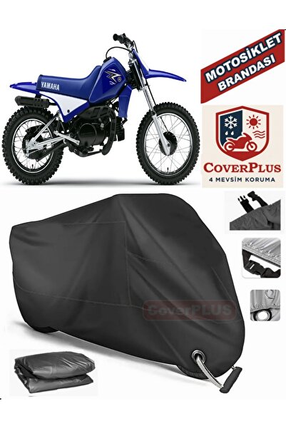 MotoEN Black Lock Compatible Yamaha Pw 80 Motor Tarpaulin Motorcycle Tarpauli...