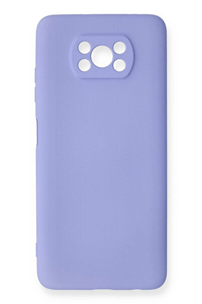 NewFace جراب هاتف Xiaomi Pocophone X3 مصنوع من السيليكون المخملي الداخلي - أرجواني YNSMR