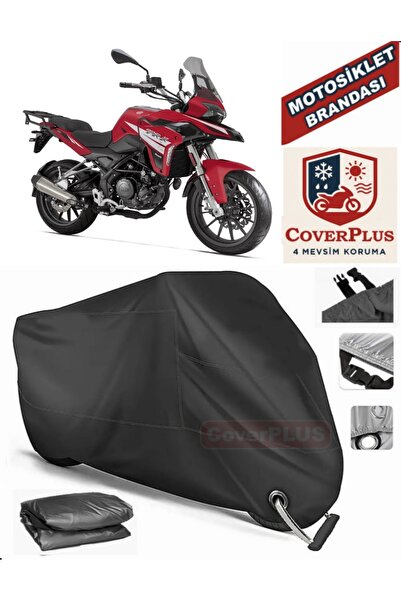 MotoEN قفل أسود متوافق مع Benelli TRK 251 موتور القماش المشمع للدراجات الناري...