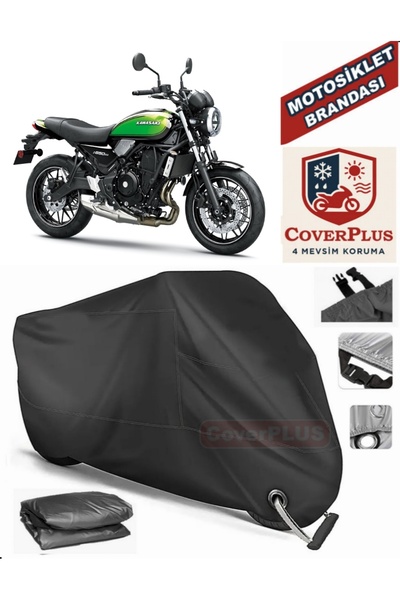MotoEN Black Lock Compatible Kawasaki Z 650 Rs Motor Tarpaulin Motorcycle Tar...