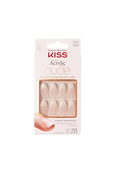 Kiss Kiss Salon Acrylic Nude French Nails KAN06
